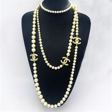 chanel pearl necklace fake vs real|pre owned chanel pearl necklace.